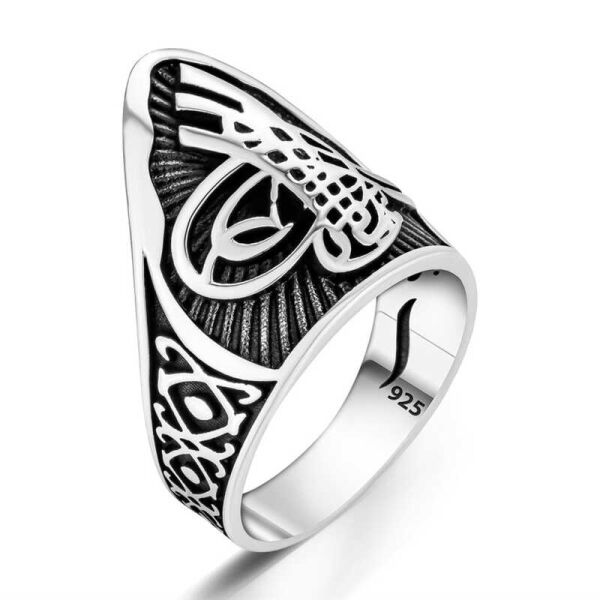 Gümüş Osmanlı Tuğrası Başparmak Erkek Yüzük