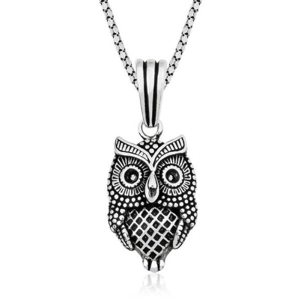 Gümüş Baykuş Kolye