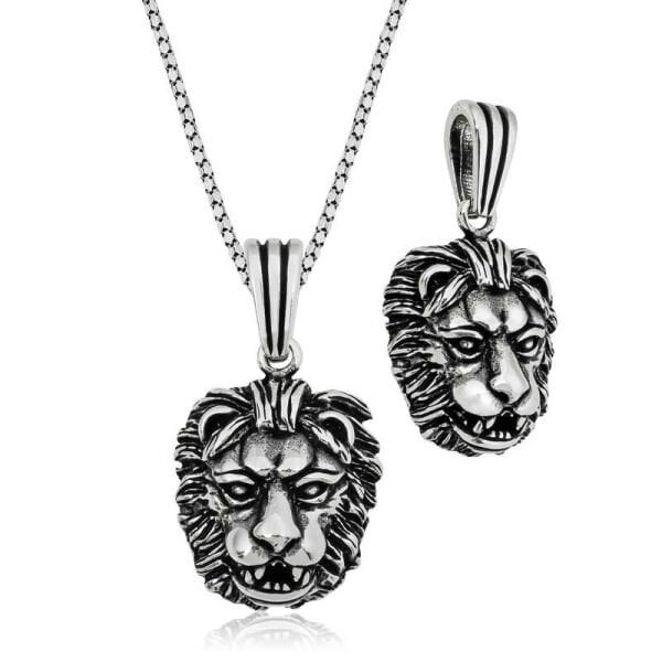 Gümüş Aslan Kolye