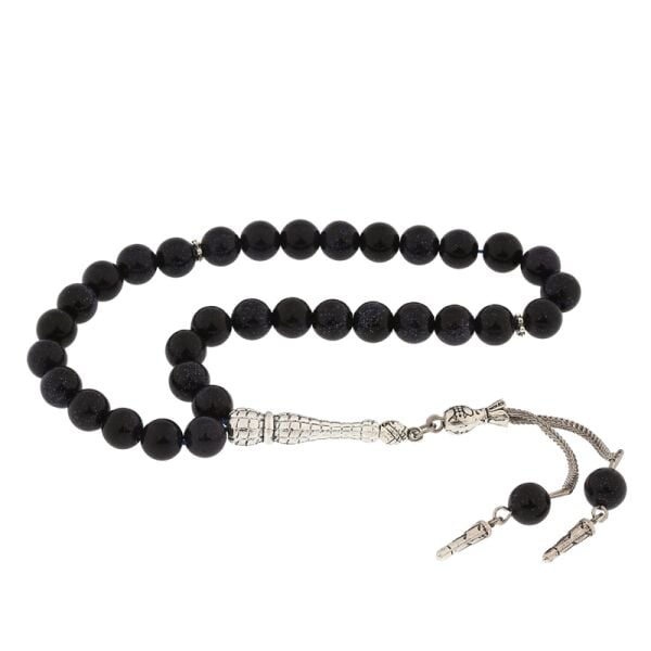 Doğaltaş Metal Püsküllü Lacivert Yıldız Taşı Tesbih