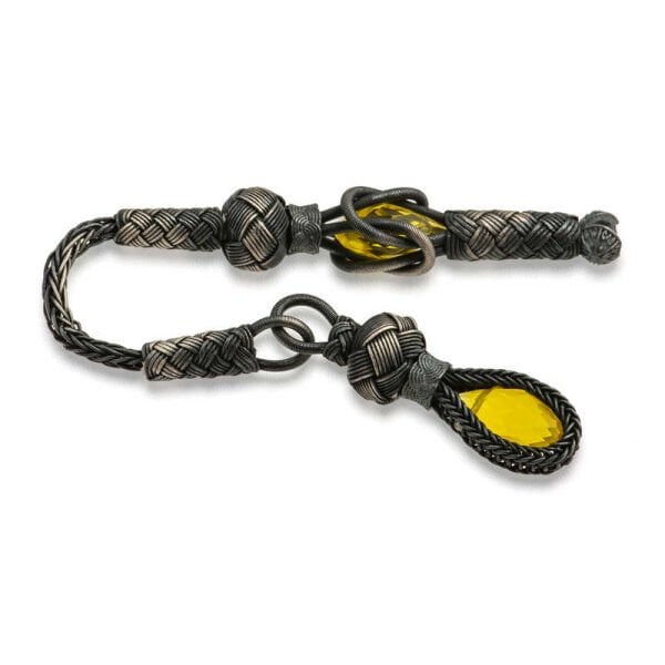 1000 Ayar Gümüş Zirkon Taşlı Kazaziye Püskül