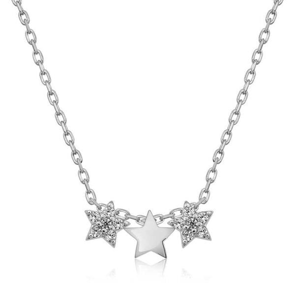 Gümüş Üç Yıldız Kolye