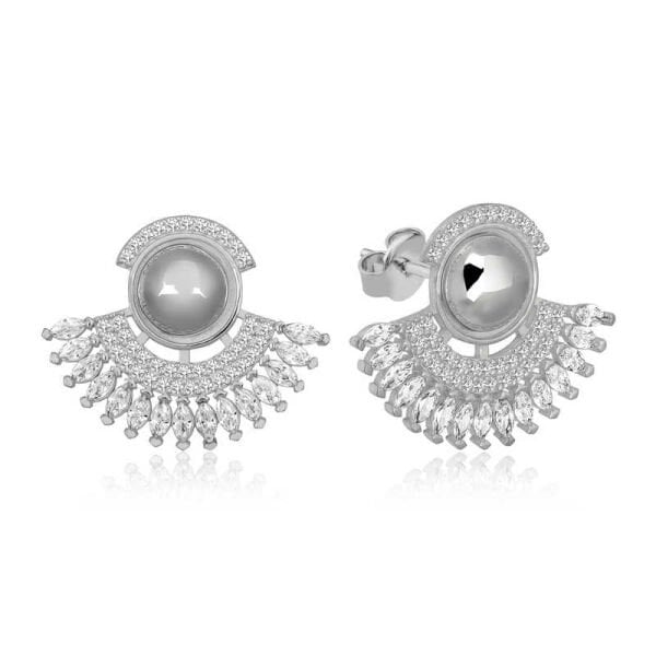 Gümüş Zirkon Taşlı Bayan Küpe