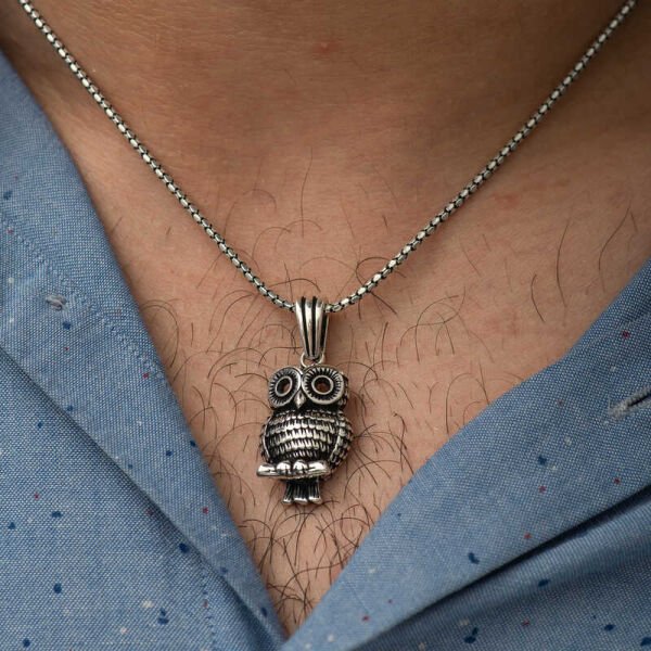 Gümüş Baykuş Kolye