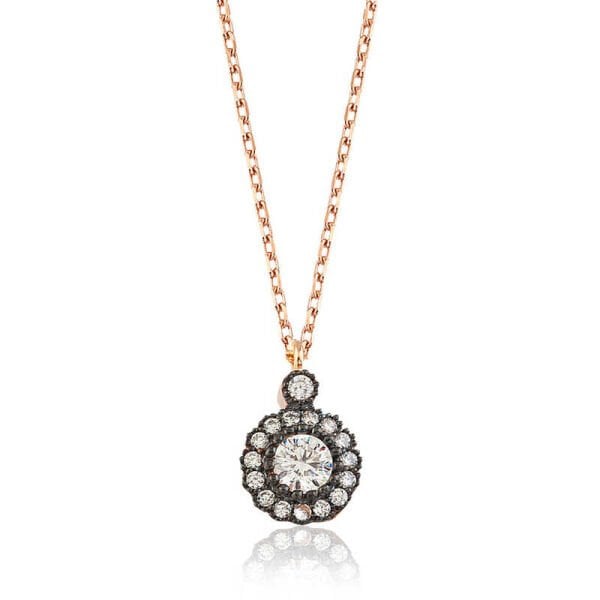 Gümüş Çiçek Bayan Kolye