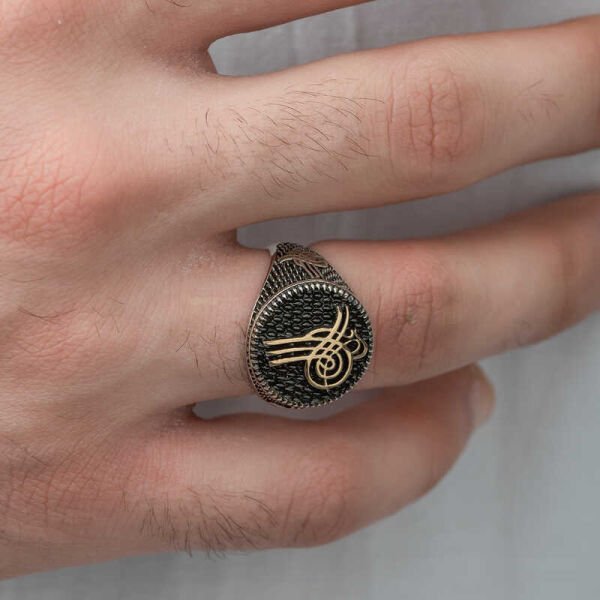 Gümüş Osmanlı Tuğrası Erkek Yüzük