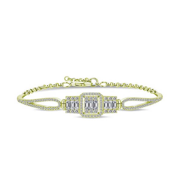 Gümüş Gold Baget Bayan Bileklik