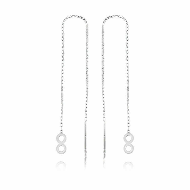 Gümüş Zincirli Sonsuzluk Küpe