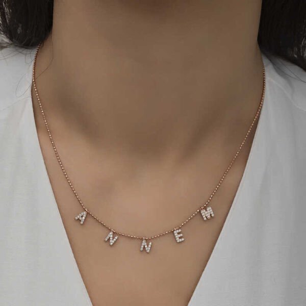 Gümüş Rose Annem Yazılı Bayan Kolye