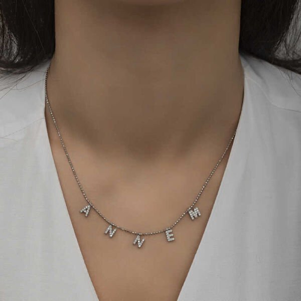 Gümüş Annem Yazılı Bayan Kolye