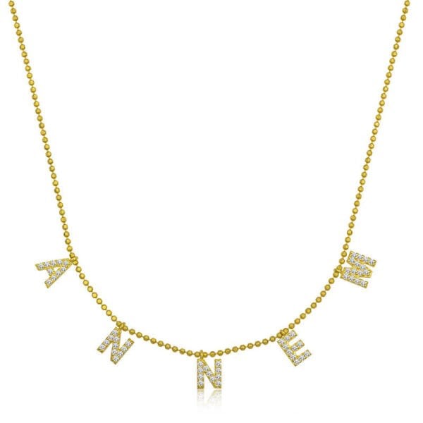 Gümüş Gold Annem Yazılı Bayan Kolye