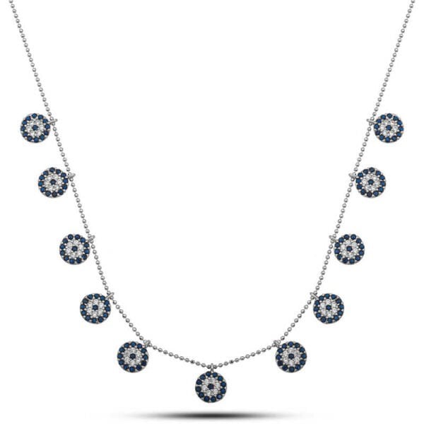 Gümüş Nazarlı Şans Kadın Kolye