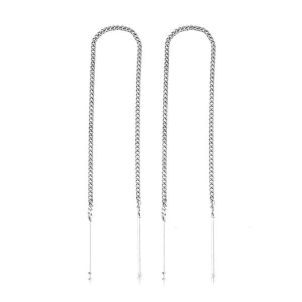 Gümüş Zincirli Küpe