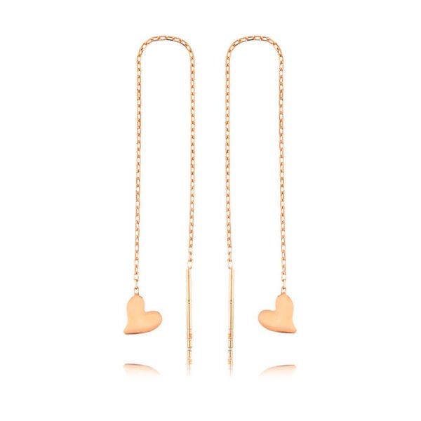 Gümüş Zincirli Kalp Küpe