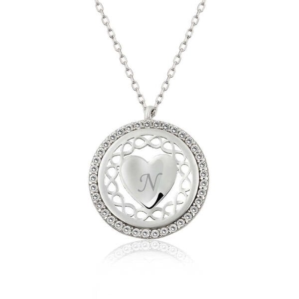 Gümüş Kişiye Özel Sonsuz Kalp Bayan Kolye