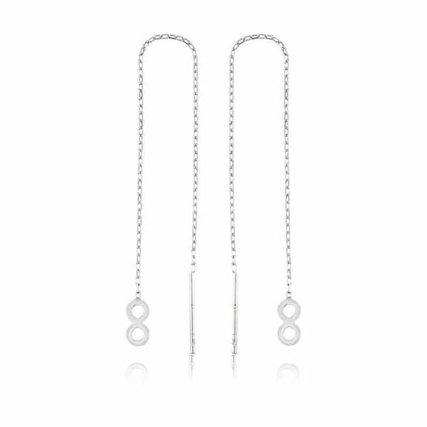 Gümüş Zincirli Sonsuzluk Küpe