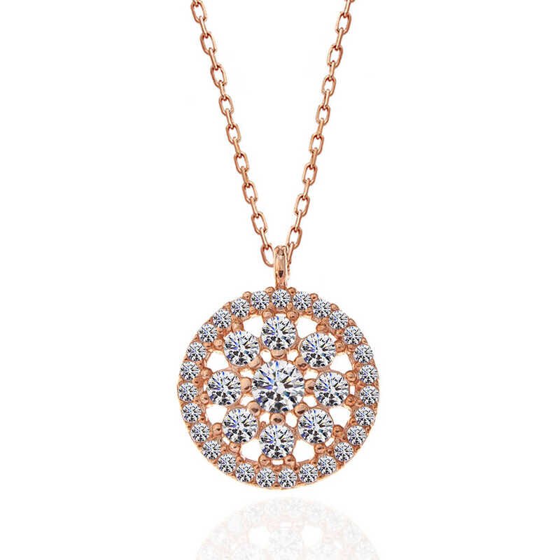 ​Gümüş Rose Çiçek Kadın Kolye